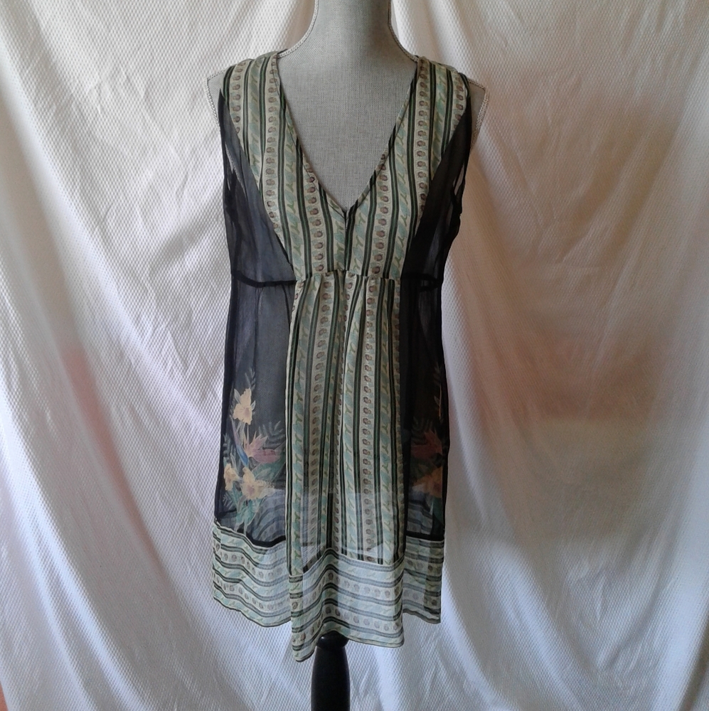 Sheer silk tunic